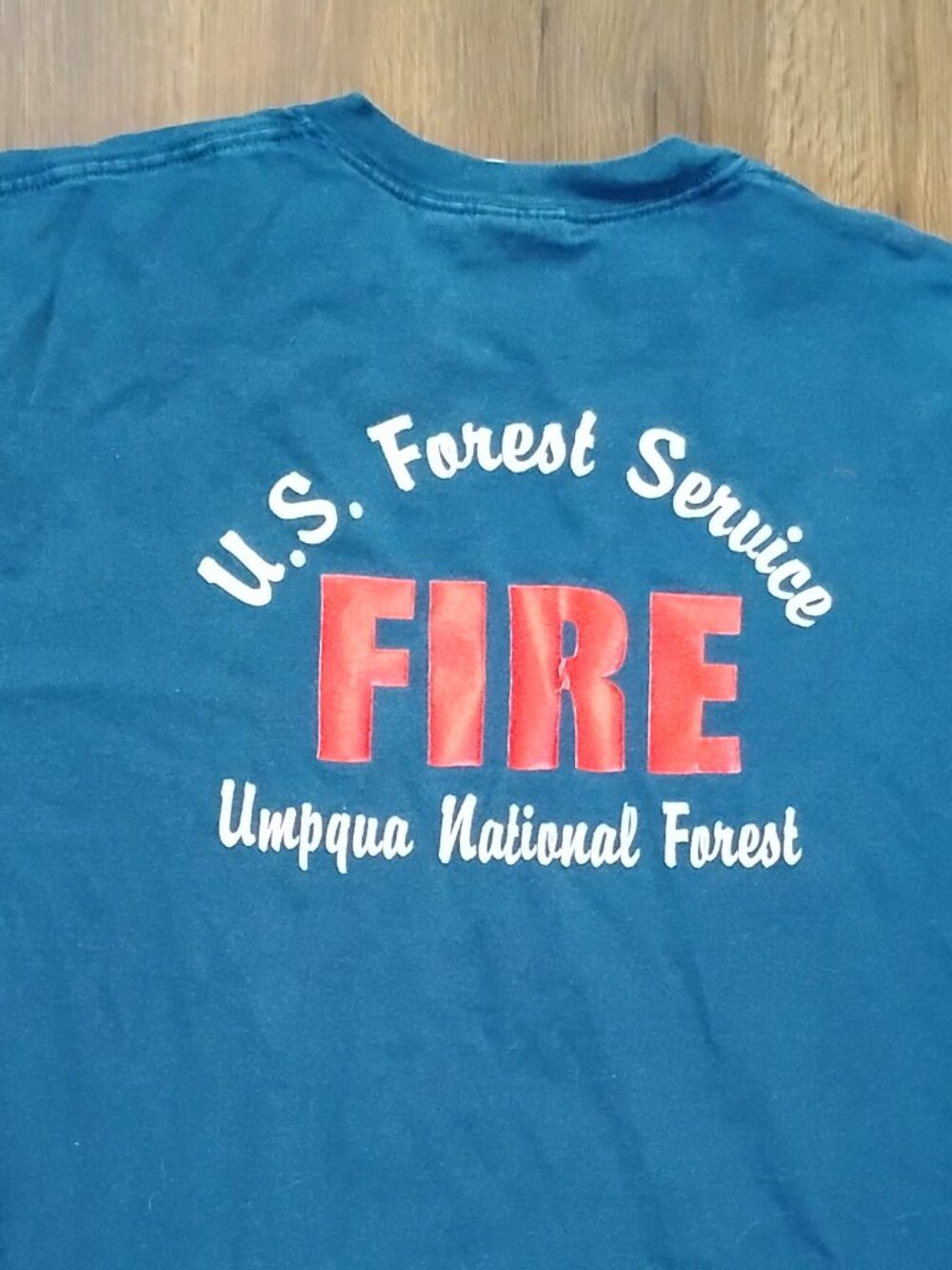 Vintage Y2K US Forest Service Fire Fighter Umpqua T-Shirt